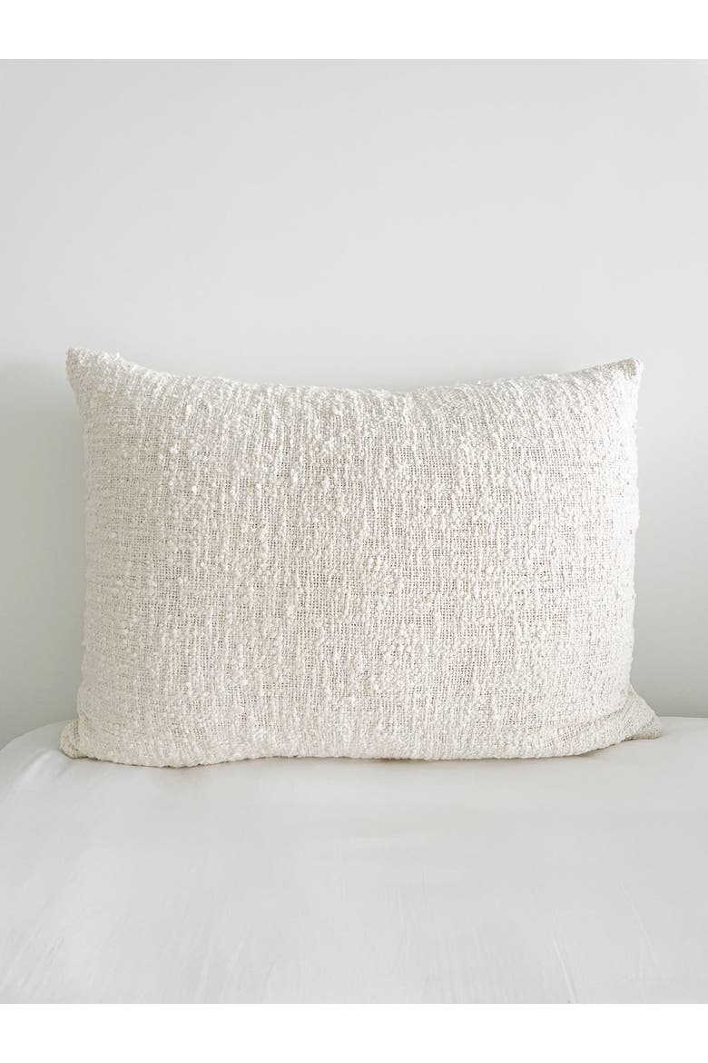 Cotton Boucle Dutch Euro Pillow with Down Insert, Alternate, color, White