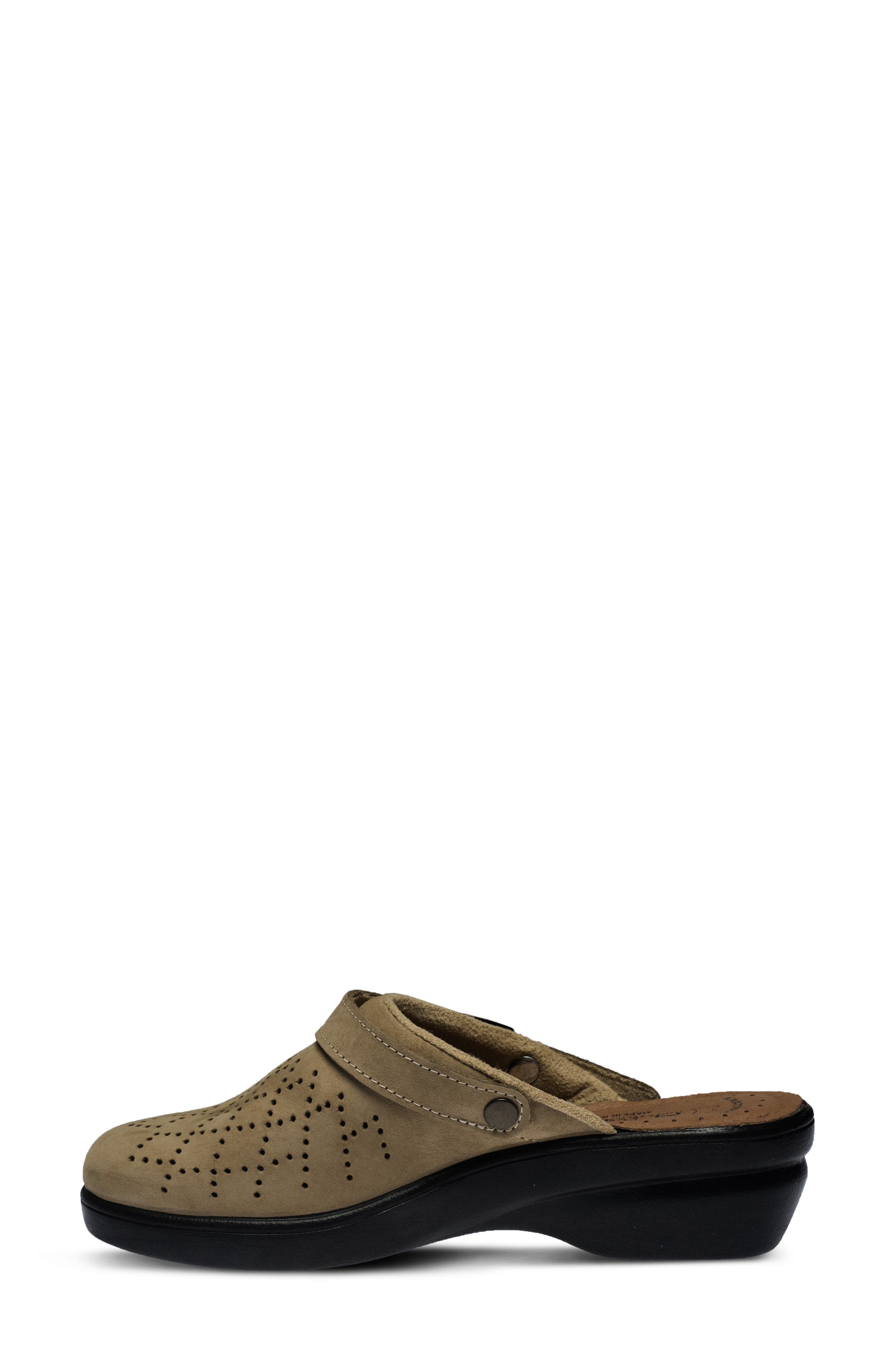 Pride Clog, Alternate, color, BEIGE NUBUCK LEATHER