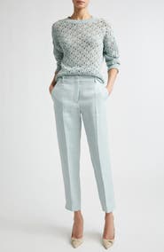Eleventy Sequin Crochet Crewneck Sweater