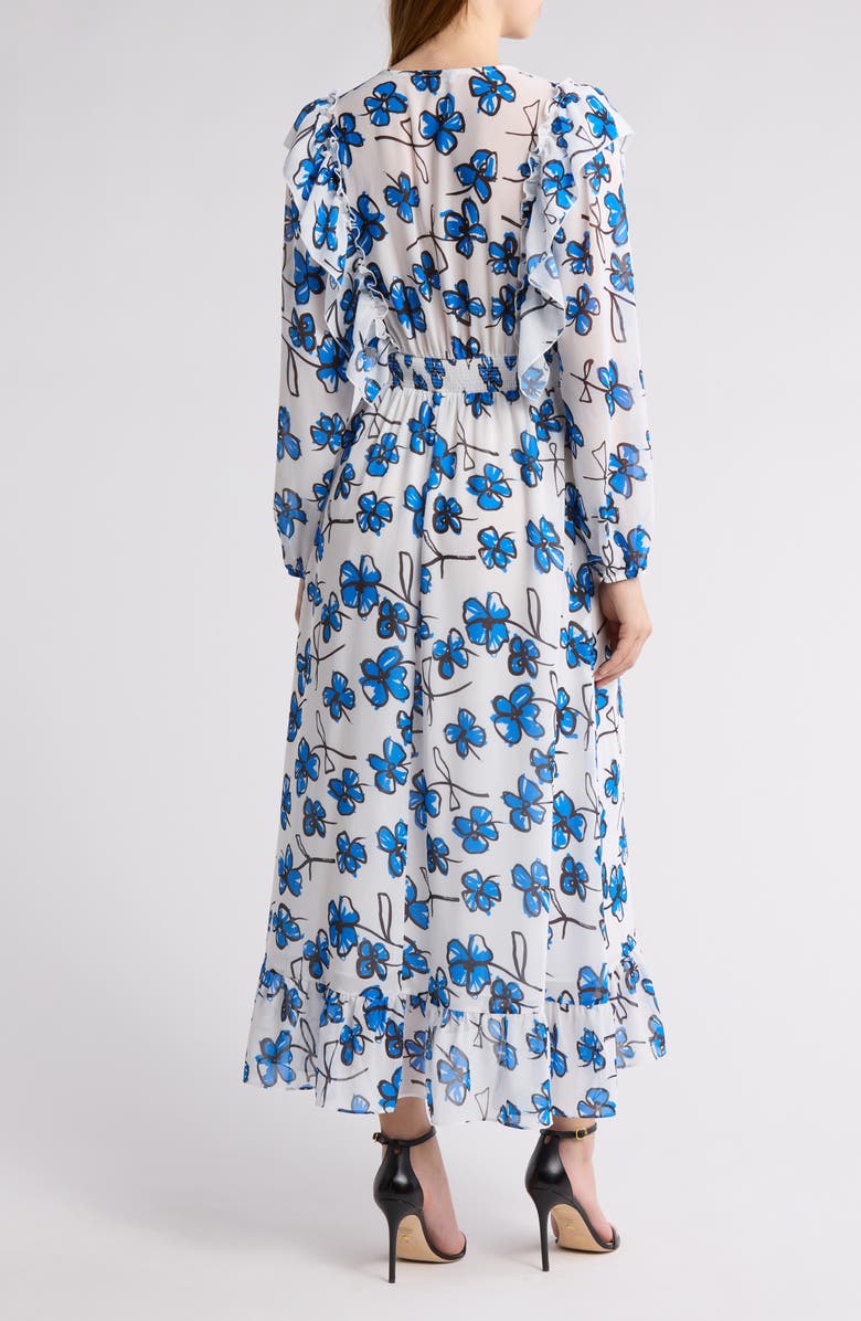 AREA STARS Floral Long Sleeve Maxi Dress, Alternate, color, Blue Floral