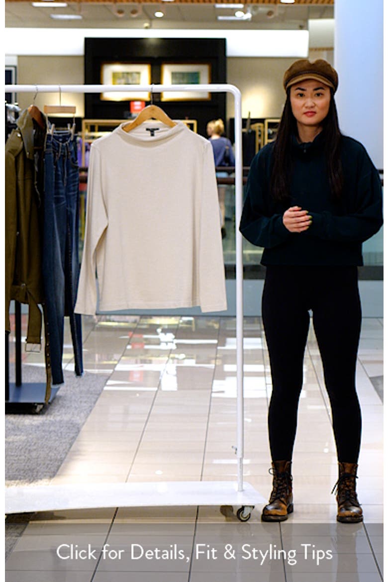 Funnel Neck Long Sleeve Boxy Top video