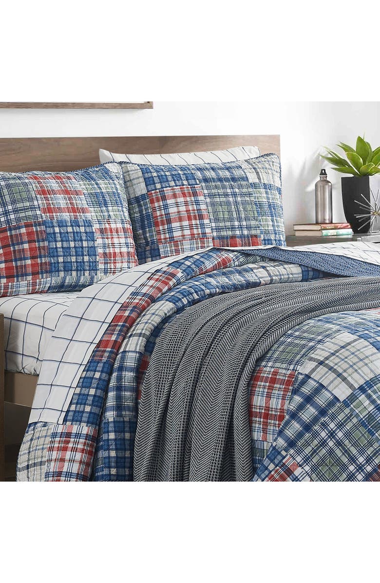 Nautica Raeford Open Dark Blue Quilt Set, Alternate, color, 