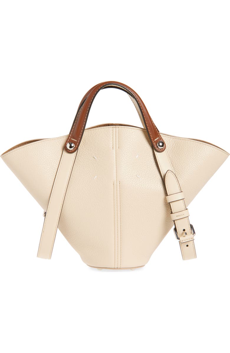 Maison Margiela Small Dress-age Leather Tote, Alternate, color, Amande/ Cehestnut/ Amande