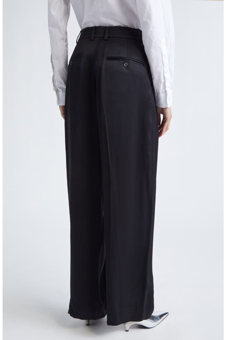 Pleated Fluid Pants, Alternate, color, BLACK