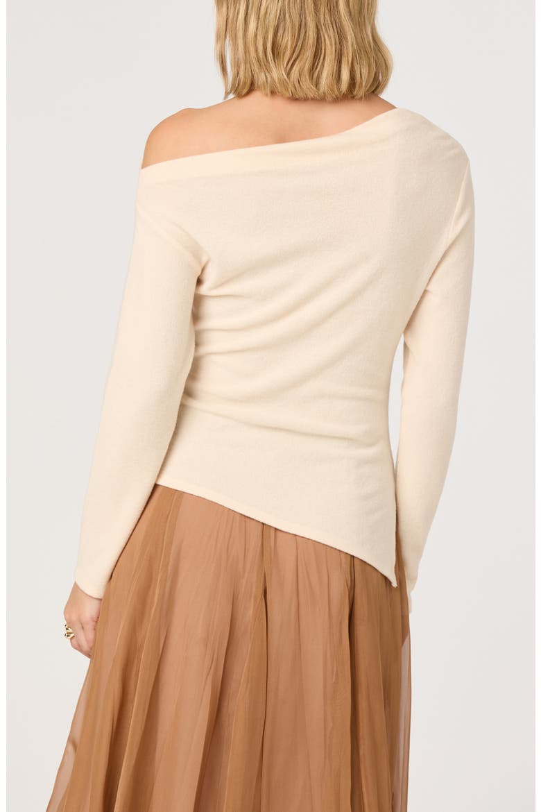 Miah Asymmetrical Long Sleeve Top, Alternate, color, IVORY