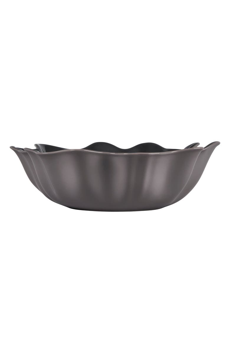 Le Creuset Iris Stoneware Ruffle Serving Bowl, Alternate, color, Oyster