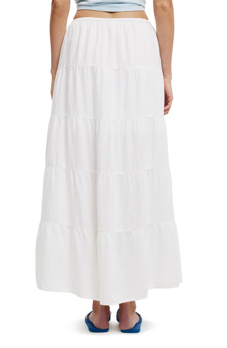Cotton On Women's Haven Multi Tiered Maxi Skirt, Alternate, color, White