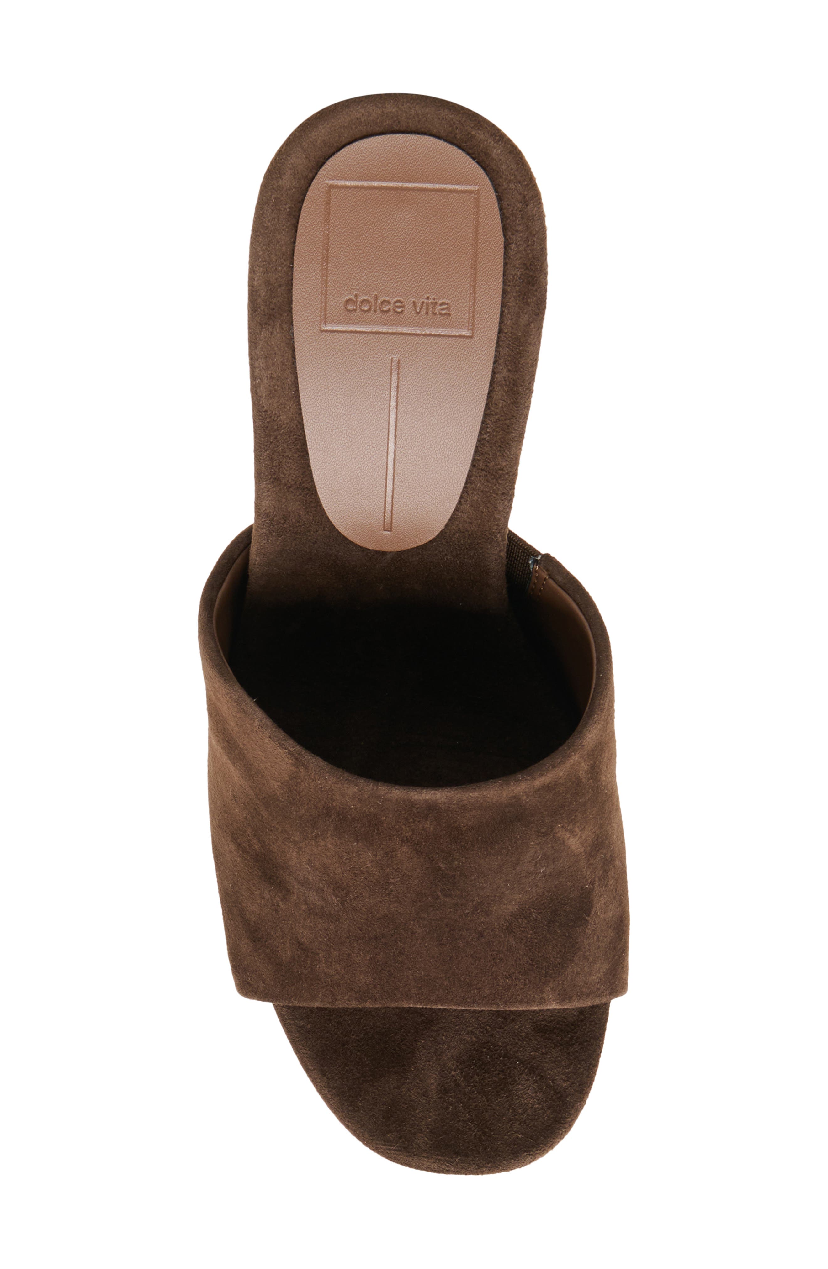 Dolce Vita Holta Wedge Sandal, Alternate, color, Dark Brown Suede