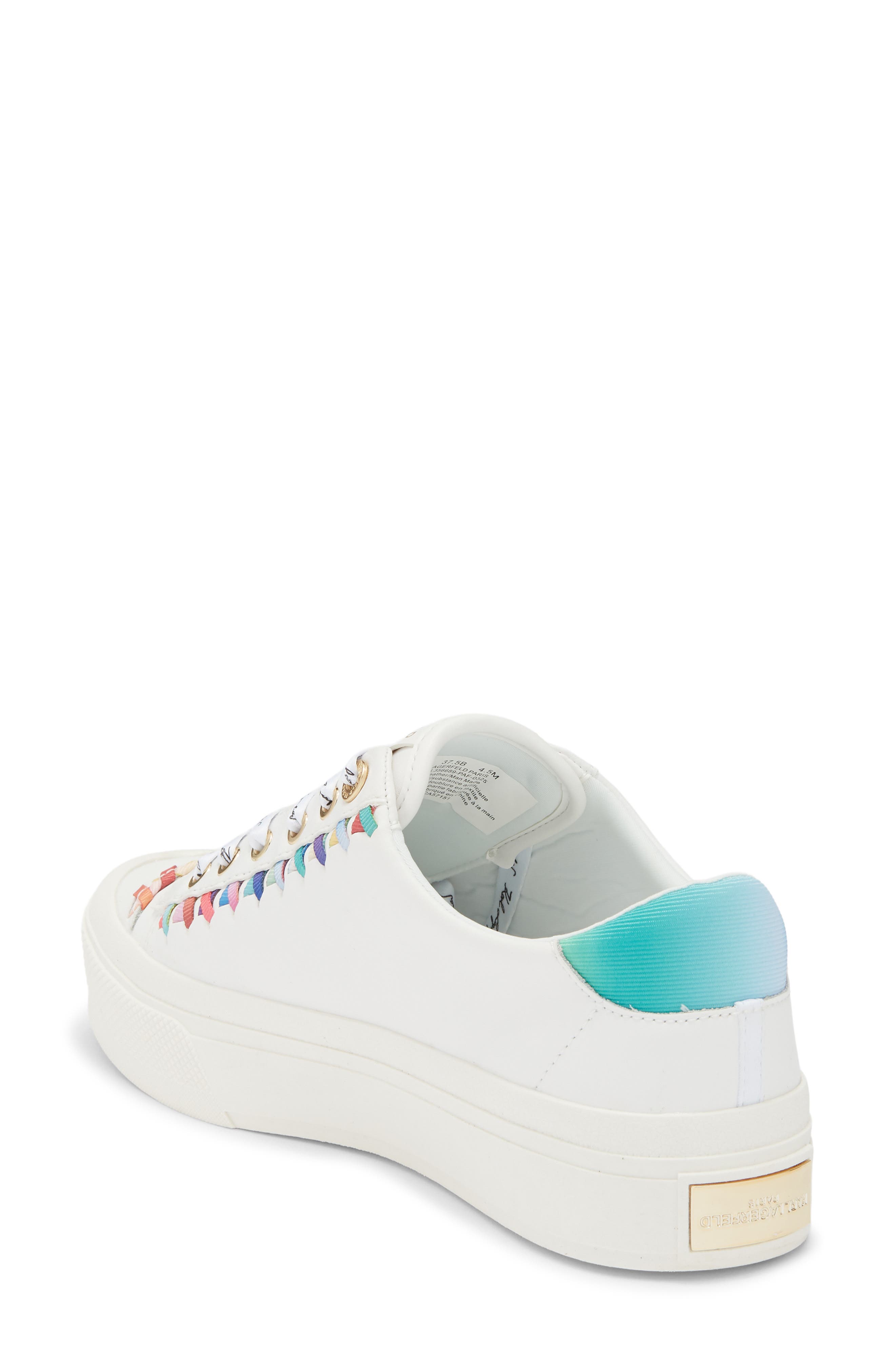 KARL LAGERFELD PARIS Galva Platform Sneaker, Alternate, color, Bright White