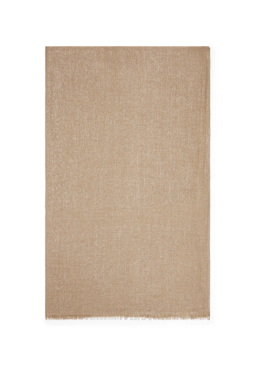 Brunello Cucinelli Frayed-edge Cashmere-blend Scarf In Walnut