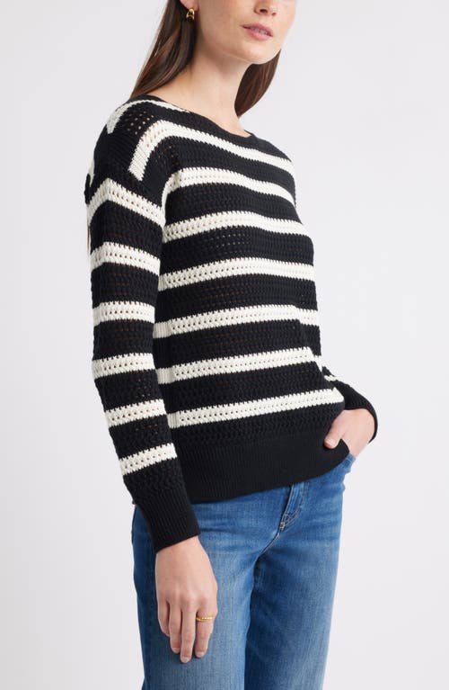 Caslonr Caslon(r) Open Stitch Cotton Blend Sweater