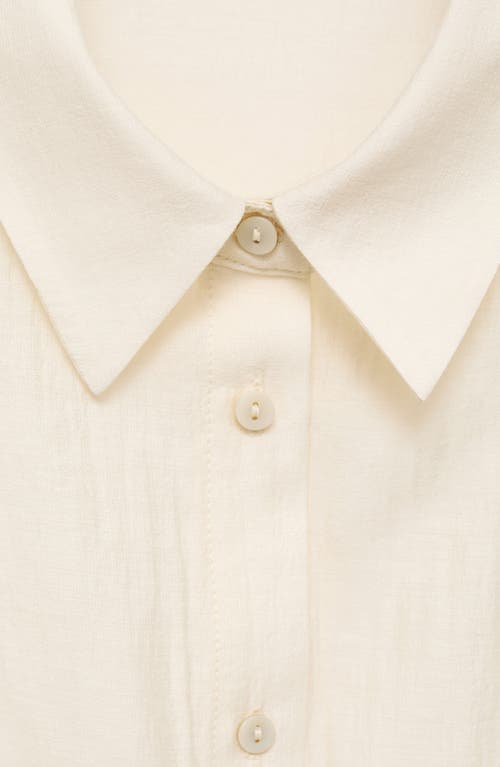 Shop Mango Pleat Front Sleeveless Button-up Shirt
