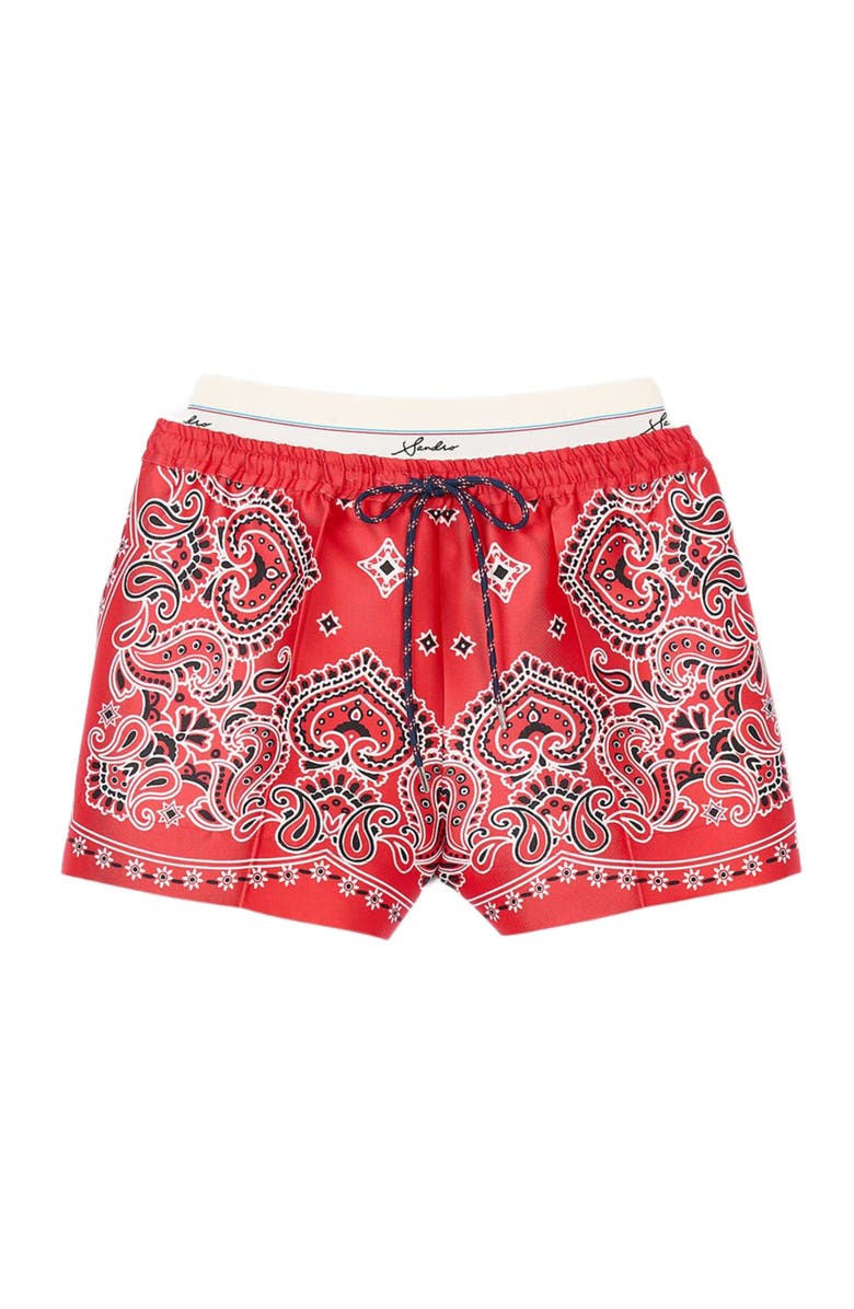 SANDRO Bandana print shorts, Alternate, color, 