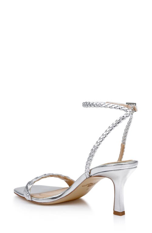 Jewel Badgley Mischka Nyx Ankle Strap Sandal In Silver
