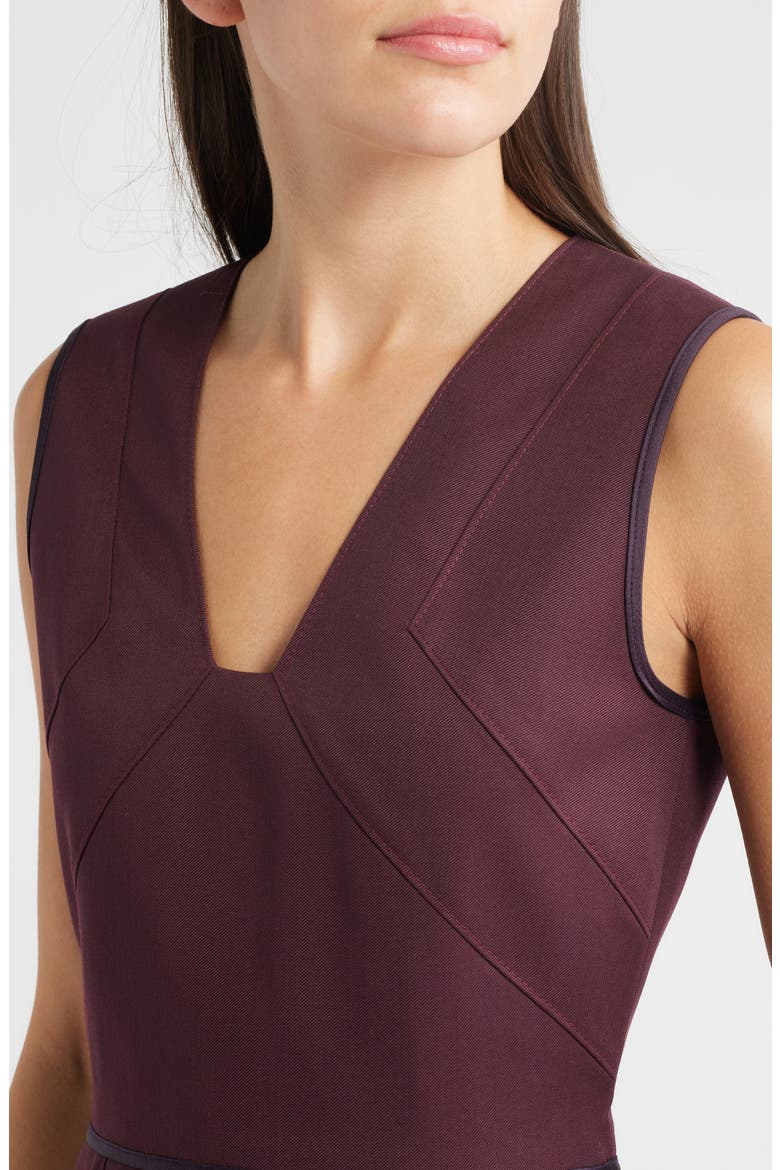 Drumialdan Virgin Wool Midi Sheath Dress, Alternate, color, DK PRPLE