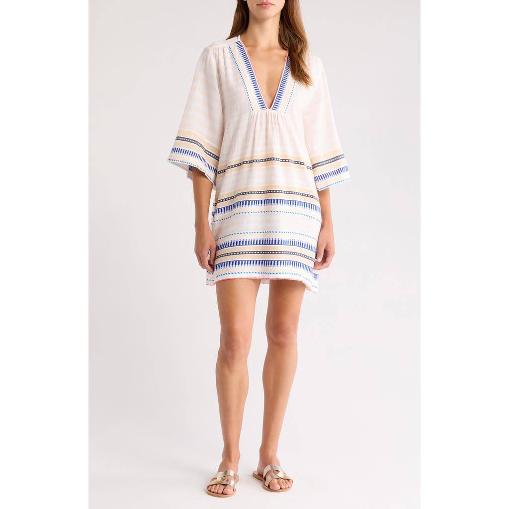 lemlem Belkis Cotton Blend Cover-Up Caftan in Iniku Shell  product