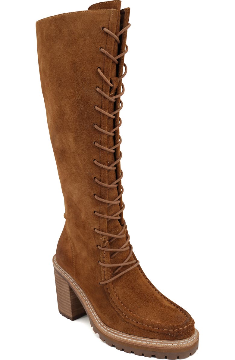 Artisan Crafted By Zigi Adeline Knee High Boot, Main, color, Tan Suede