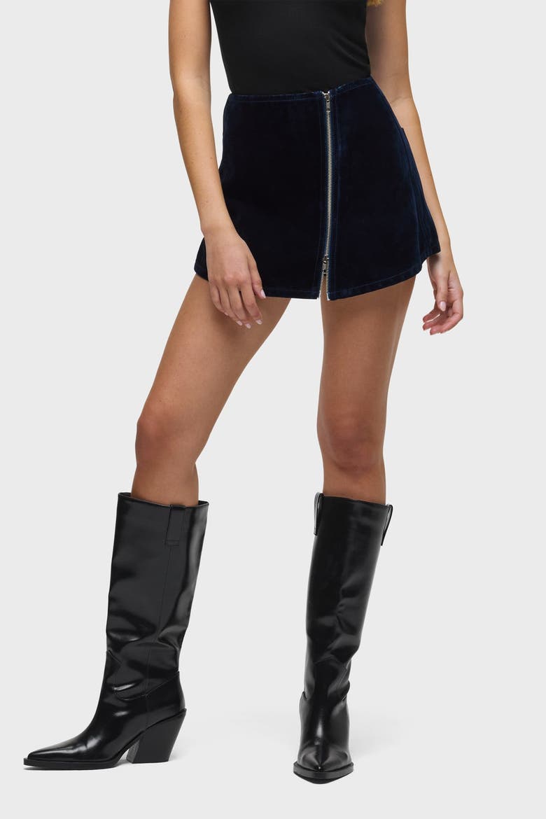 Mini Wrap Skort, Main, color, Indigo Flocking