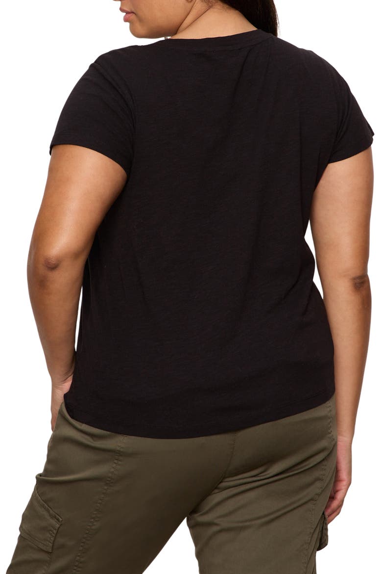 V-Neck T-Shirt, Alternate, color, BLACK