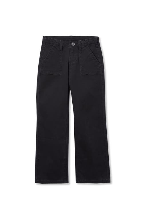 Lands' End Girls Woven Pull On Utility Cargo Pants In Black