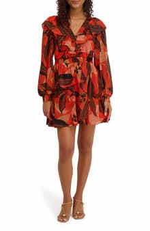 Kensie Ruffle Long Sleeve Minidress