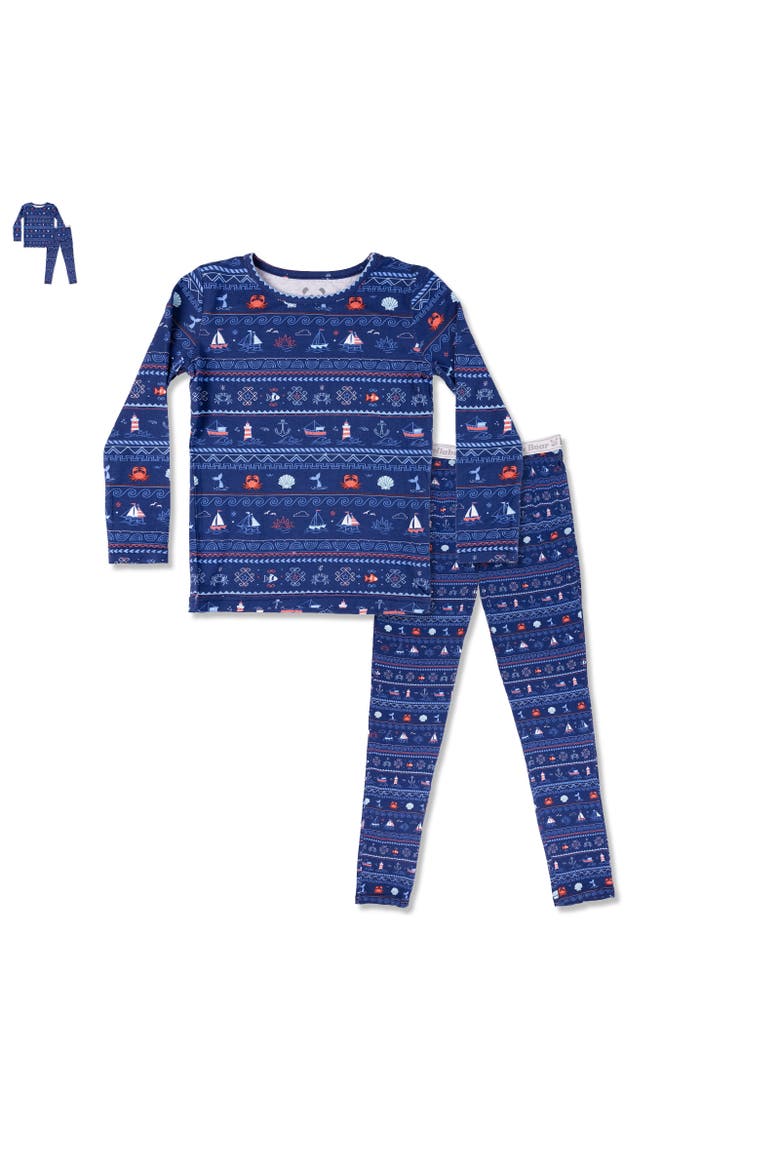 Kids' Sail Away Fair Isle Set of 2 Piece Pajamas, Main, color, Sail Away Fair Isle