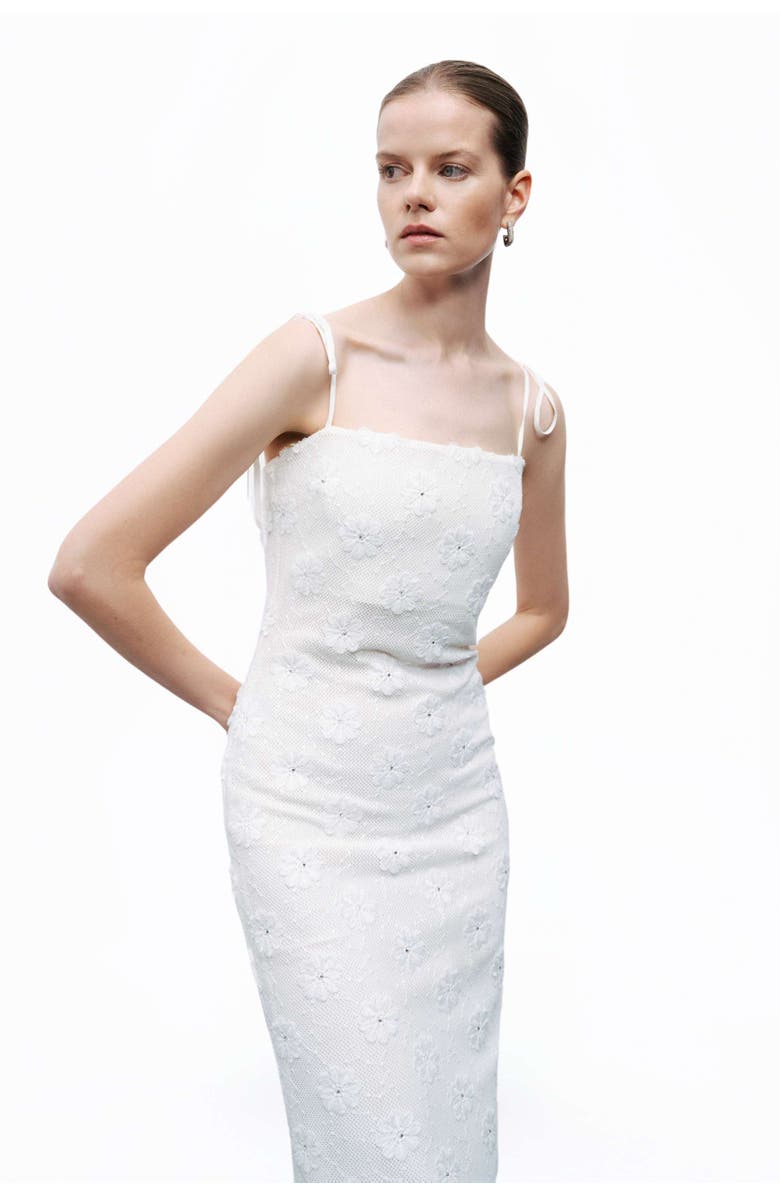 Nocturne Stone Embroidered Dress, Alternate, color, 