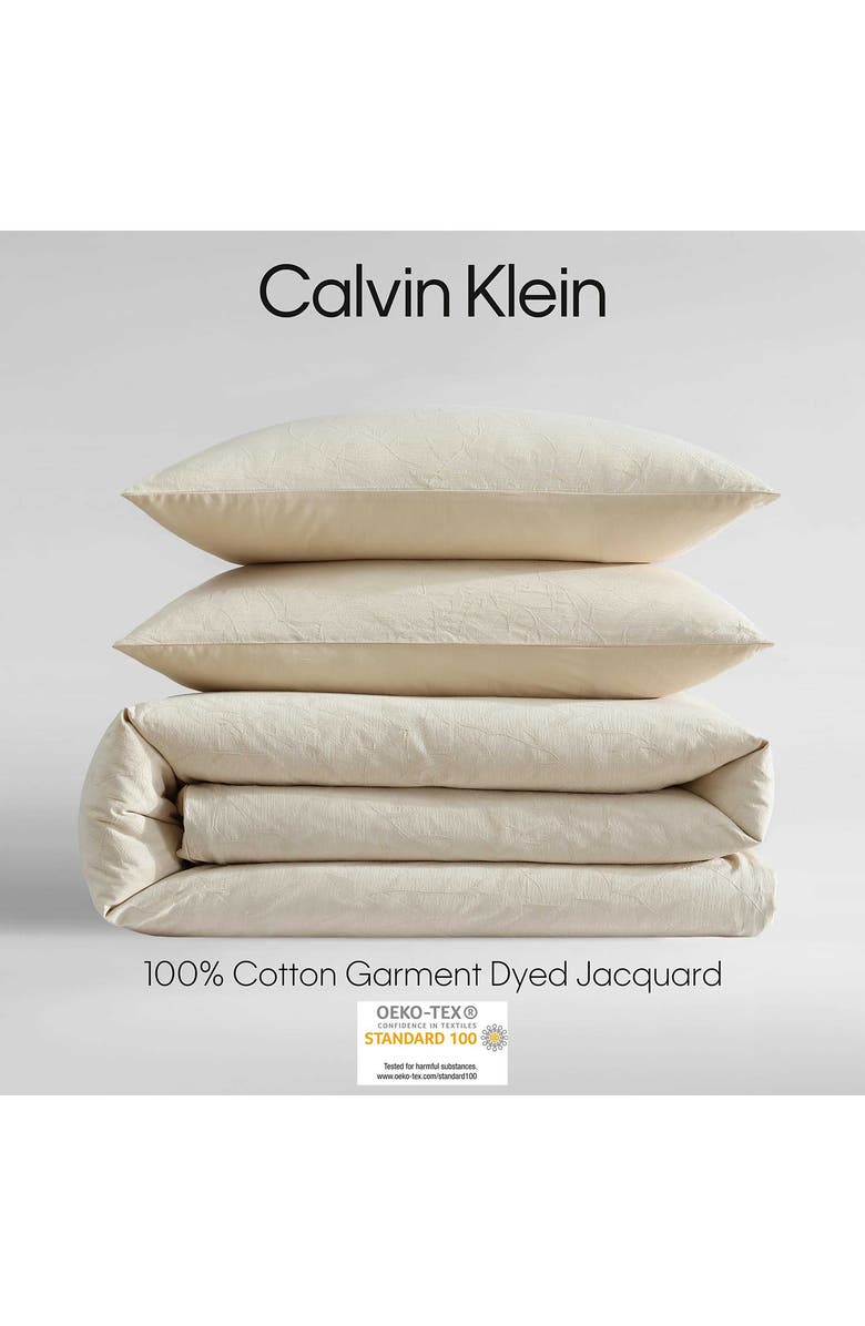 Calvin Klein Branching Leaves Comforter & Sham Set, Alternate, color, Cream