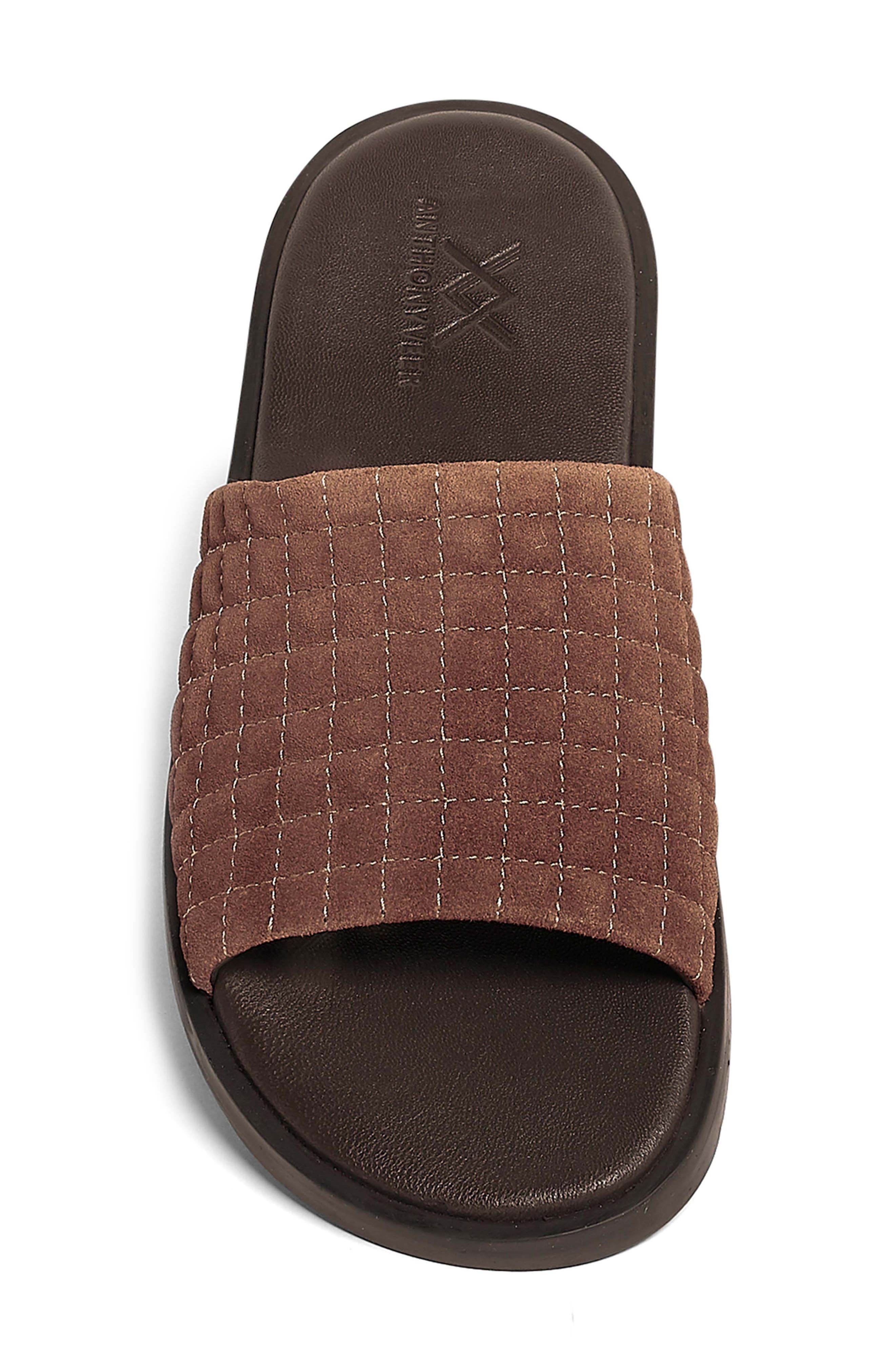 Miami Slide Sandal, Alternate, color, BROWN
