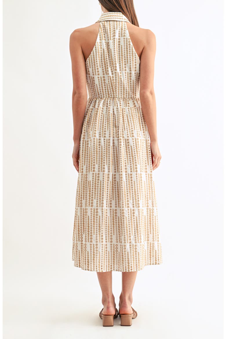 Ruby Halter Shirtdress, Alternate, color, WHITE/ LATTE