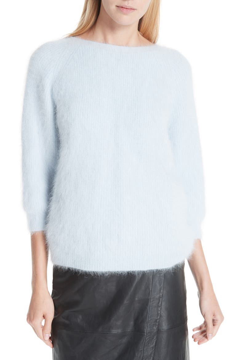 Barmy Twist Back Angora Blend Sweater, Main, color, BLUE