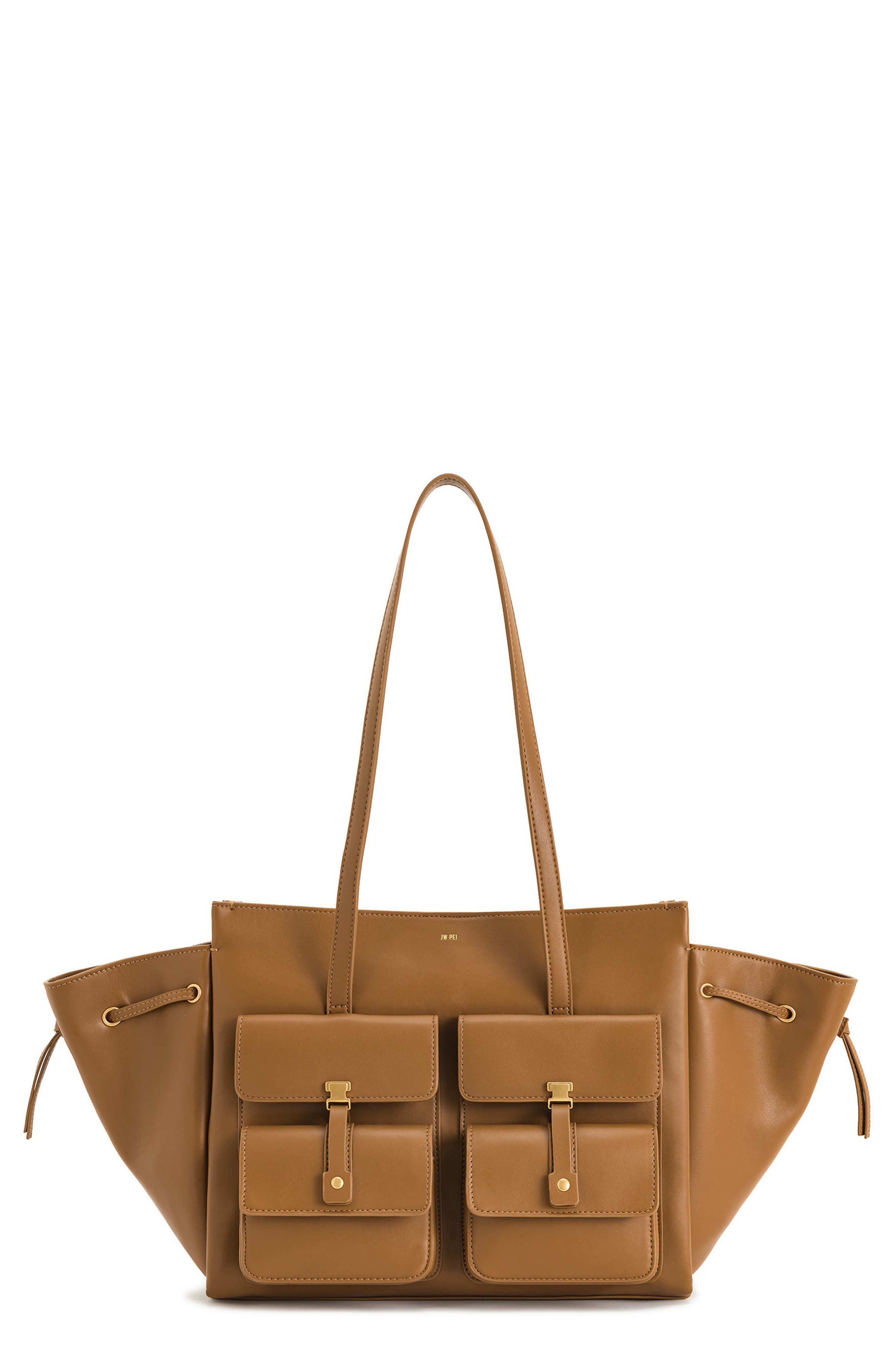JW PEI Linda Large Faux Leather Tote, Main, color, 