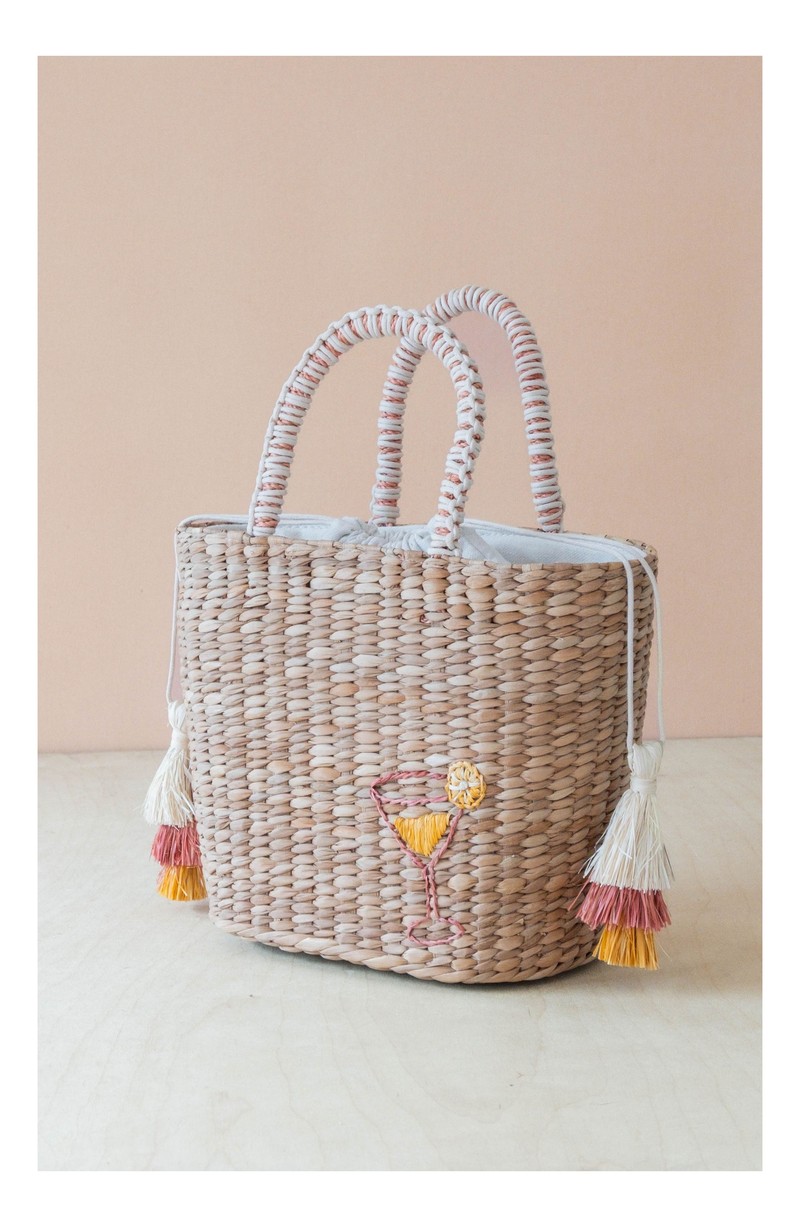 LIKHA Cocktail Embroidered Tote Bag, Alternate, color, 
