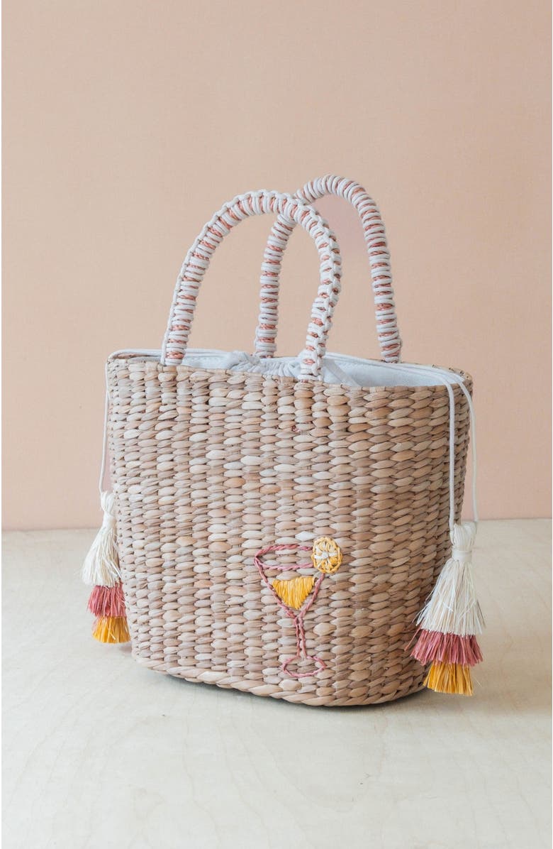 LIKHA Cocktail Embroidered Tote Bag, Alternate, color,