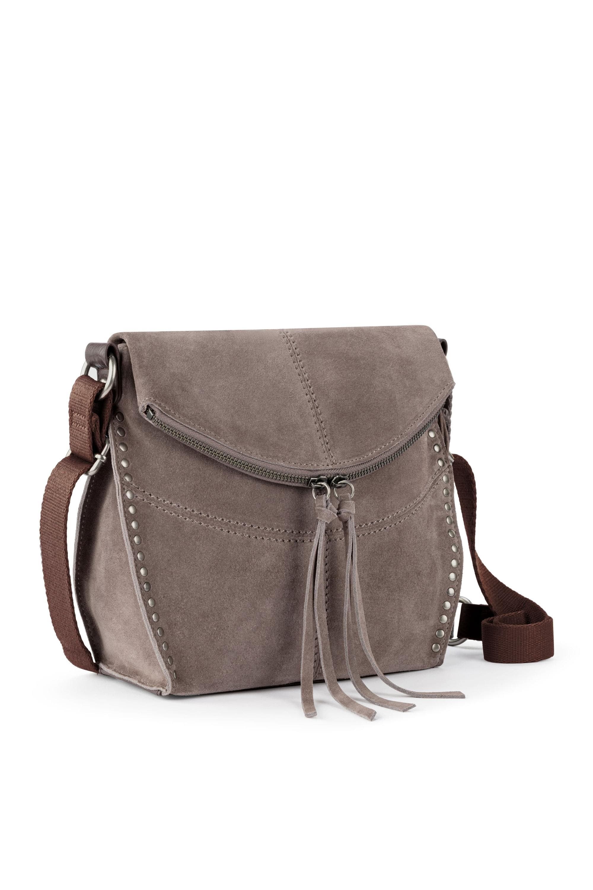 Silverlake Crossbody Bag, Alternate, color, Mushroom Suede