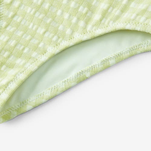 Milkbarn Ruffle Square Neck Swimsuit In Green