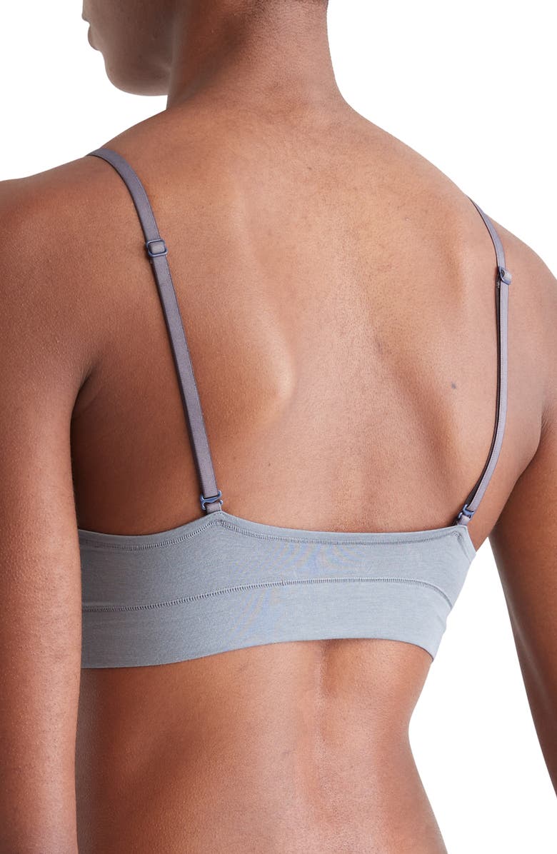 Calvin Klein Naturals Wireless Cotton Blend Bra, Alternate, color, 