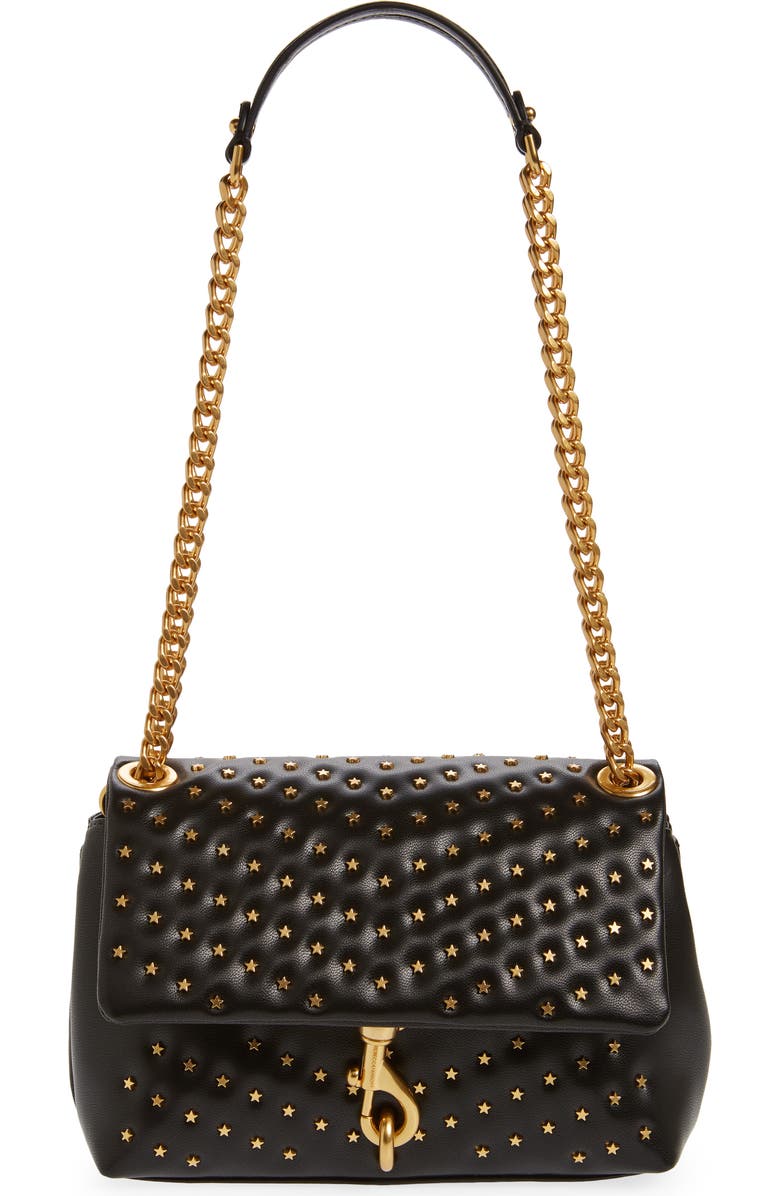 Rebecca Minkoff Edie Stud Quilted Leather Convertible Crossbody Bag, Main, color,