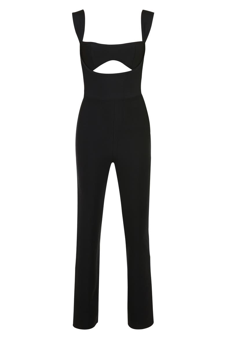 Yasmeen Cutout Jumpsuit, Alternate, color, BLACK