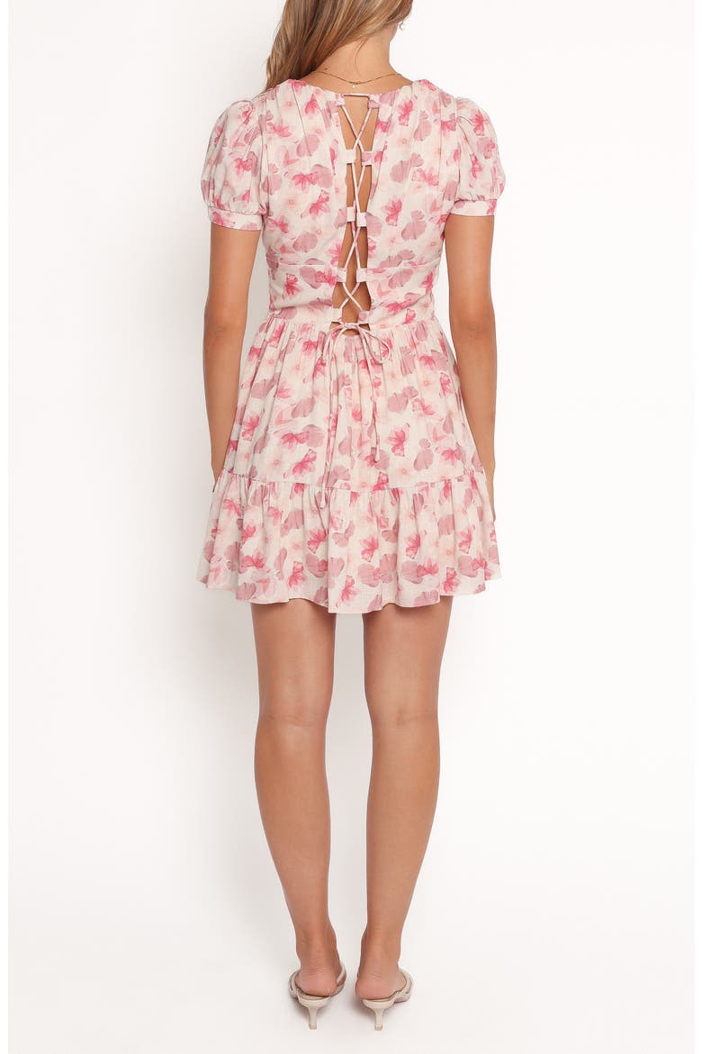 Clementine Puff Sleeve Minidress, Alternate, color, CREAM FLORAL