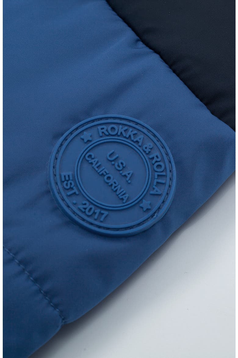 Fleece Lined  Puffer Coat with Removable Trim, Alternate, color, Navy