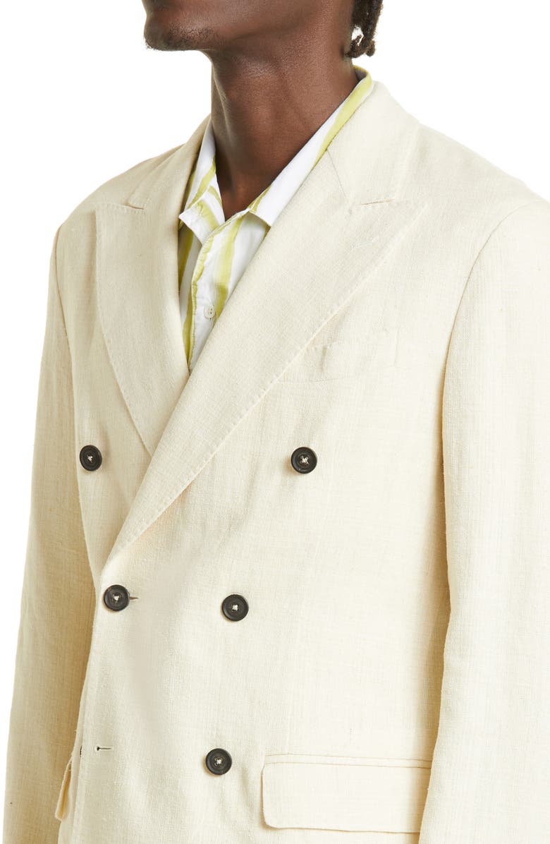 Massimo Alba Monster Double Breasted Silk & Linen Blazer, Alternate, color,