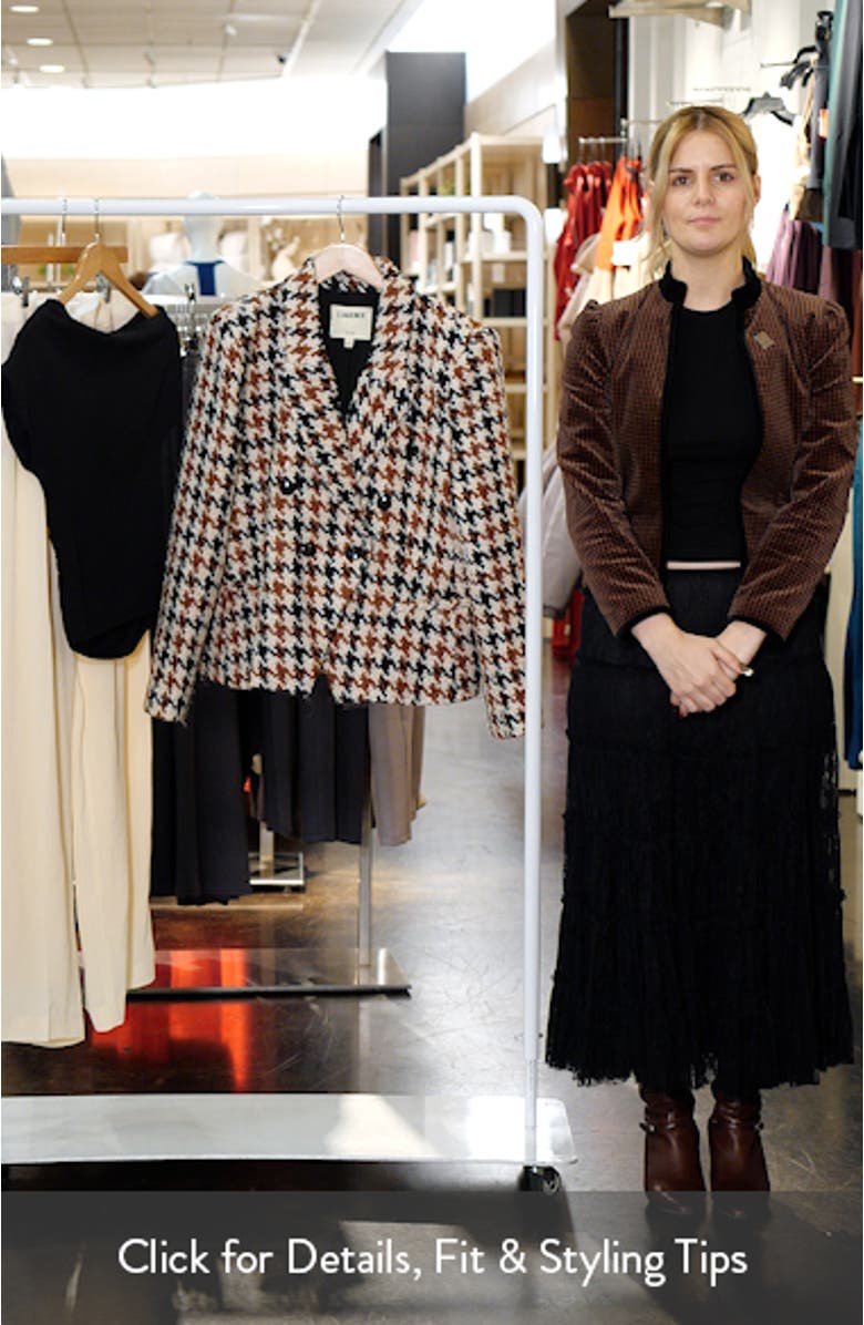 Marie Houndstooth Double Breasted Blazer, sales video thumbnail