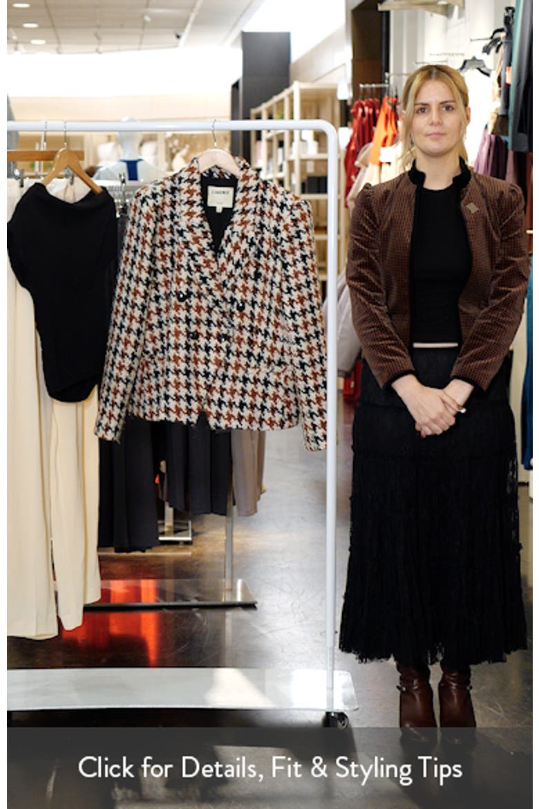 Marie Houndstooth Double Breasted Blazer video