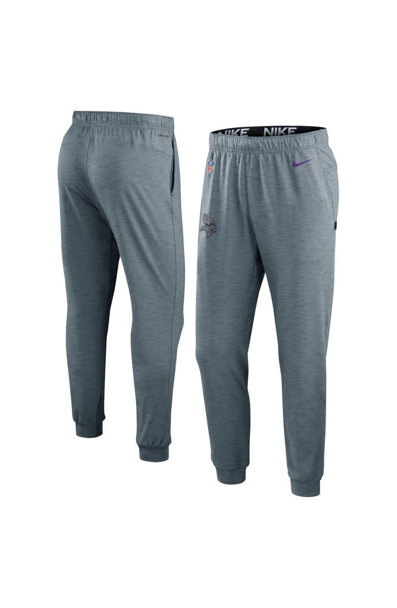 Nike Men's Nike Heather Gray Minnesota Vikings Sideline Pop Player Performance Lounge Pants, Main, color, 