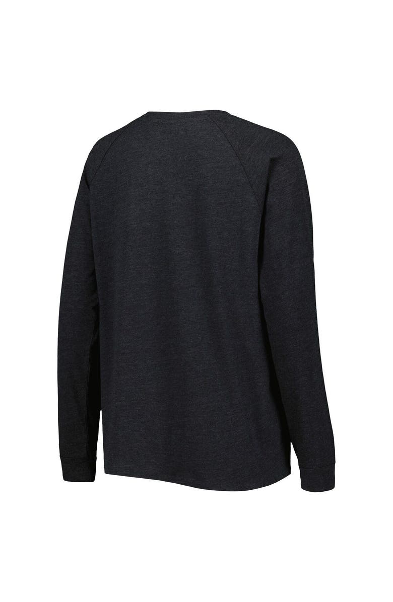 CONCEPTS SPORT Women's Concepts Sport Heather Black/Heather Gray Brooklyn Nets Team Raglan Long Sleeve T-Shirt & Shorts Sleep Set, Alternate, color, Heather Black