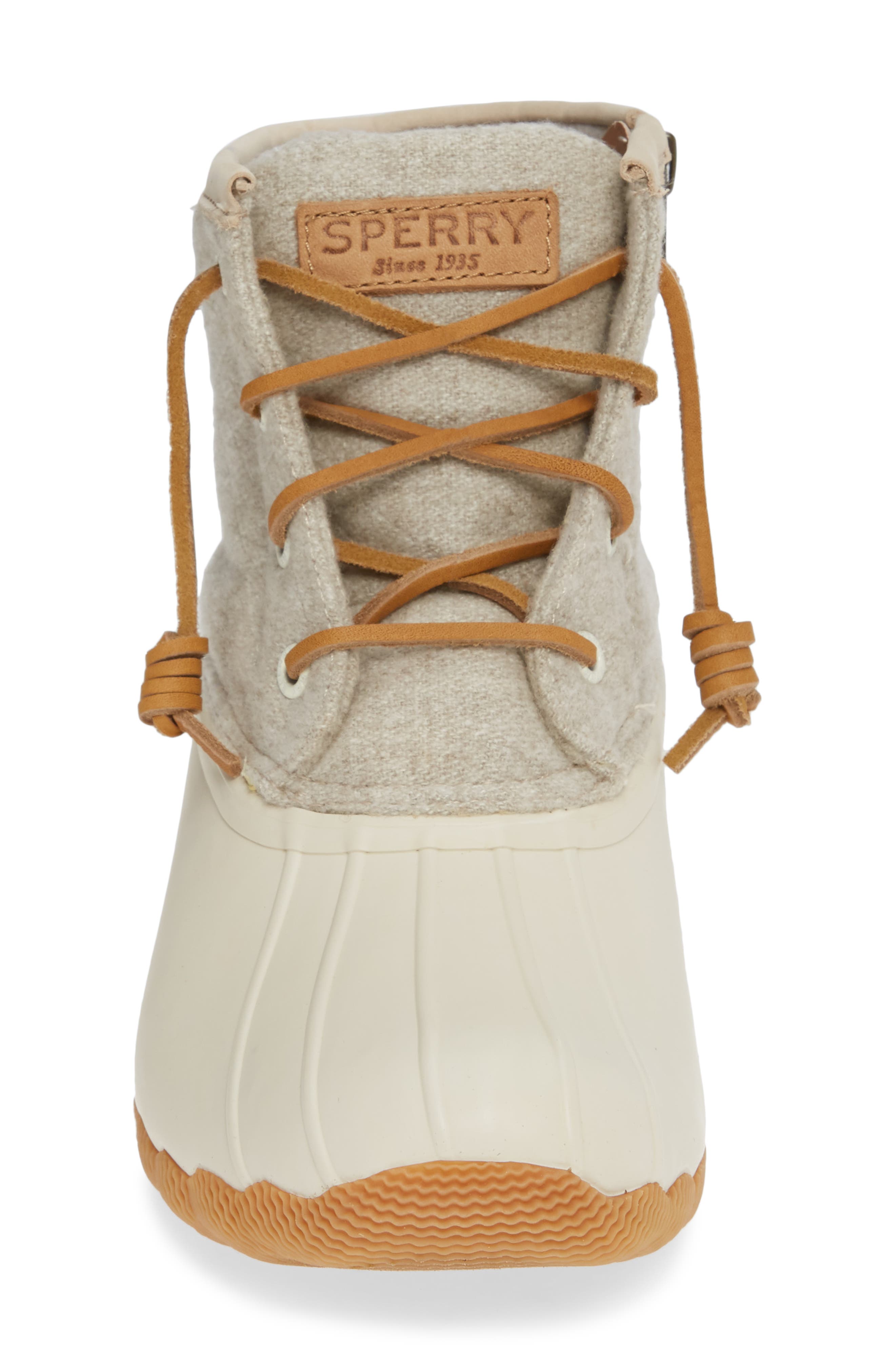 Diamond Weave Saltwater Bootie, Alternate, color, OFF-WHITE WOOL