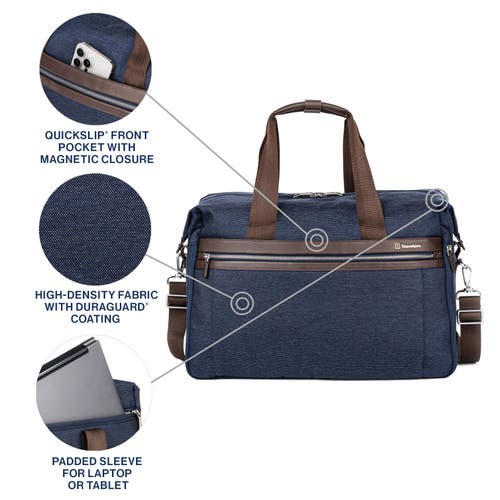 Travelpro Platinum Elite Carry On Soft Travel Duffel Bag In True Navy Blue