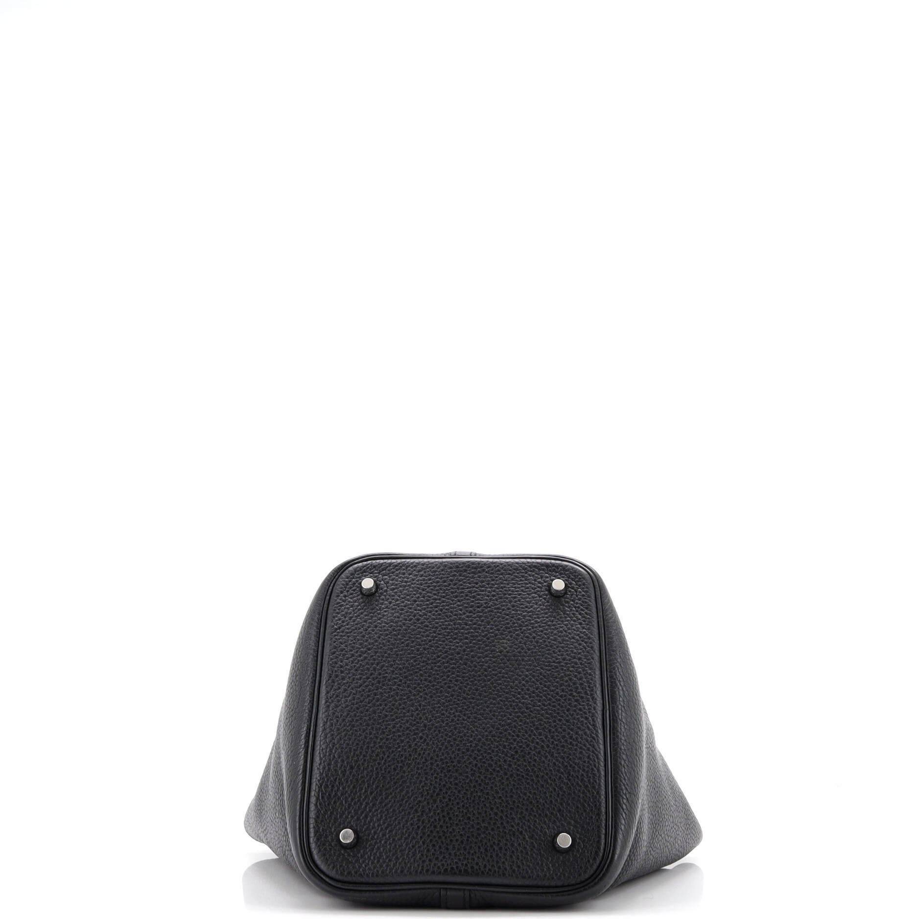 Pre-Owned Hermes Picotin Lock Bag Clemence MM, Alternate, color, Noir