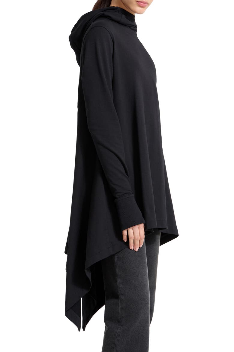 Daria Hooded Tunic, Alternate, color, BLACK
